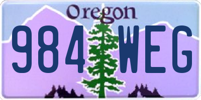 OR license plate 984WEG