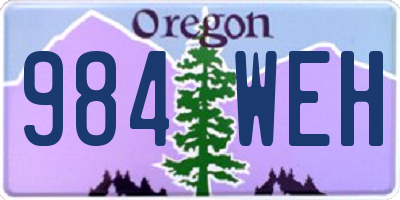OR license plate 984WEH