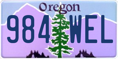 OR license plate 984WEL