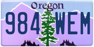 OR license plate 984WEM