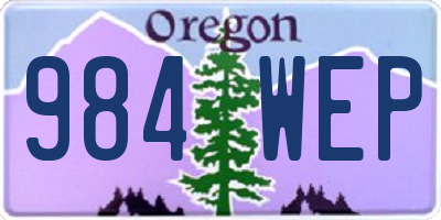 OR license plate 984WEP