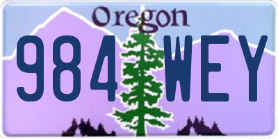 OR license plate 984WEY