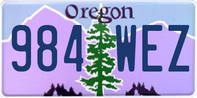 OR license plate 984WEZ