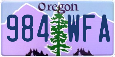 OR license plate 984WFA