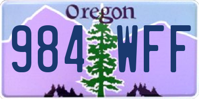 OR license plate 984WFF