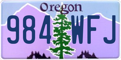 OR license plate 984WFJ