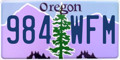 OR license plate 984WFM