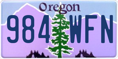 OR license plate 984WFN