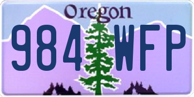 OR license plate 984WFP