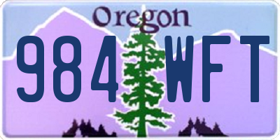 OR license plate 984WFT