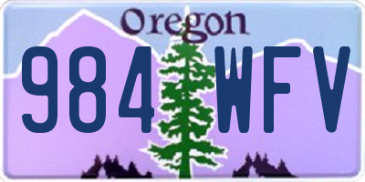 OR license plate 984WFV
