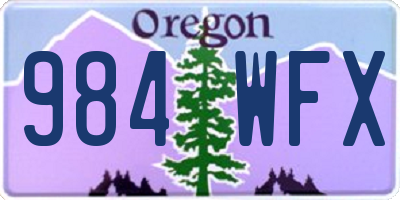 OR license plate 984WFX
