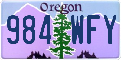 OR license plate 984WFY