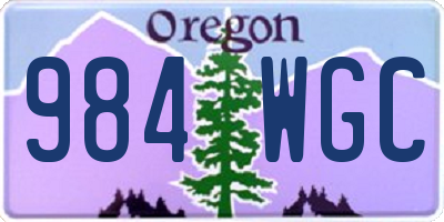 OR license plate 984WGC