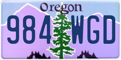 OR license plate 984WGD