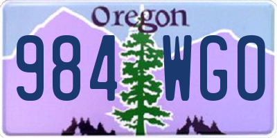 OR license plate 984WGO