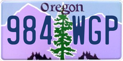 OR license plate 984WGP