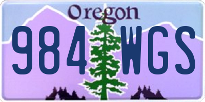 OR license plate 984WGS