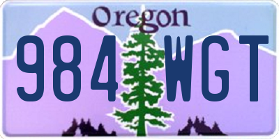 OR license plate 984WGT