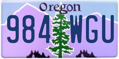 OR license plate 984WGU
