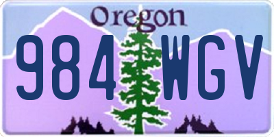 OR license plate 984WGV