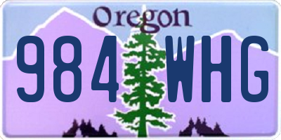 OR license plate 984WHG