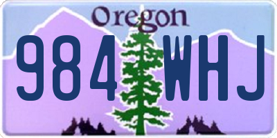 OR license plate 984WHJ