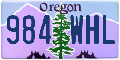 OR license plate 984WHL