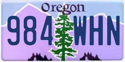 OR license plate 984WHN