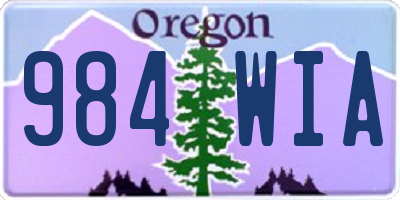 OR license plate 984WIA