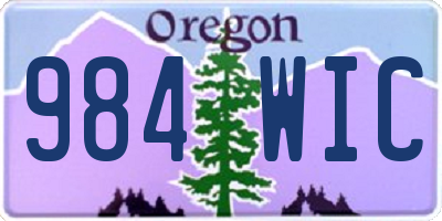 OR license plate 984WIC