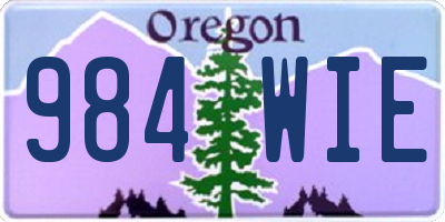 OR license plate 984WIE