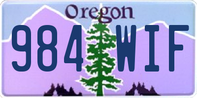 OR license plate 984WIF