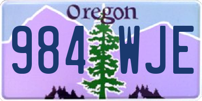 OR license plate 984WJE