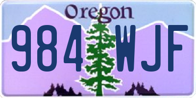 OR license plate 984WJF