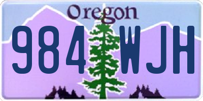 OR license plate 984WJH