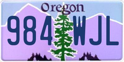 OR license plate 984WJL