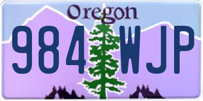 OR license plate 984WJP