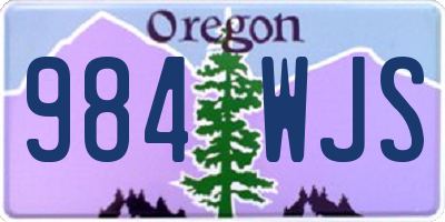 OR license plate 984WJS