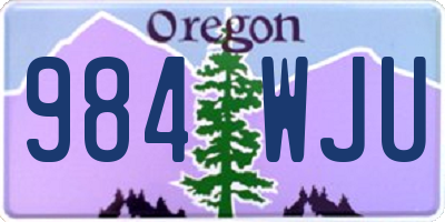 OR license plate 984WJU