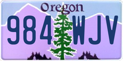 OR license plate 984WJV