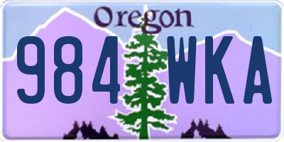 OR license plate 984WKA