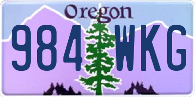 OR license plate 984WKG