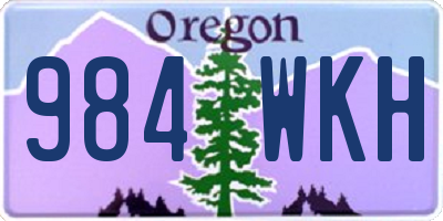 OR license plate 984WKH