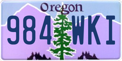 OR license plate 984WKI