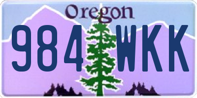 OR license plate 984WKK