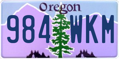 OR license plate 984WKM