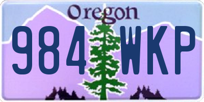 OR license plate 984WKP