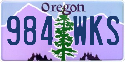 OR license plate 984WKS