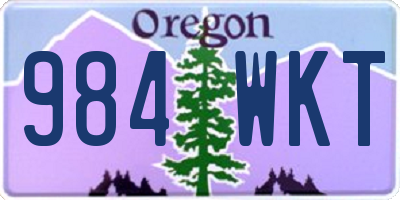 OR license plate 984WKT
